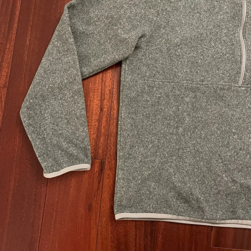 The North Face Jacket Men Large Gray 1/4 Zip Fleece Pullover Sweater Polartec